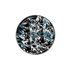 Blue Abstract Flowers Hat Clip Ball Marker (10 Pack)