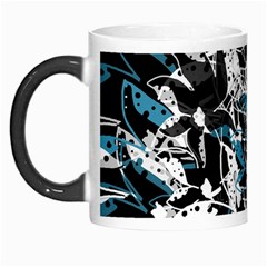 Blue Abstract Flowers Morph Mugs by Valentinaart