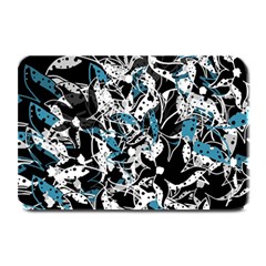 Blue Abstract Flowers Plate Mats