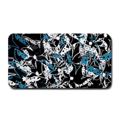 Blue Abstract Flowers Medium Bar Mats