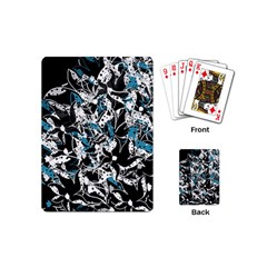 Blue Abstract Flowers Playing Cards (mini) 