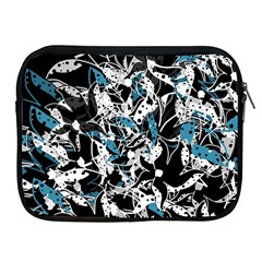 Blue Abstract Flowers Apple Ipad 2/3/4 Zipper Cases by Valentinaart