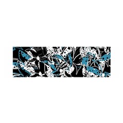 Blue Abstract Flowers Satin Scarf (oblong)