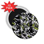 Green floral abstraction 2.25  Magnets (10 pack)  Front