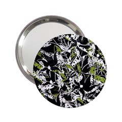 Green Floral Abstraction 2 25  Handbag Mirrors