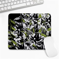 Green Floral Abstraction Large Mousepads