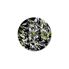 Green Floral Abstraction Golf Ball Marker