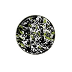 Green Floral Abstraction Hat Clip Ball Marker by Valentinaart