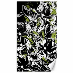 Green Floral Abstraction Canvas 40  X 72  