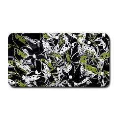 Green Floral Abstraction Medium Bar Mats by Valentinaart