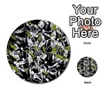 Green floral abstraction Multi-purpose Cards (Round)  Back 2