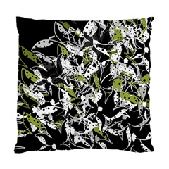 Green Floral Abstraction Standard Cushion Case (one Side) by Valentinaart