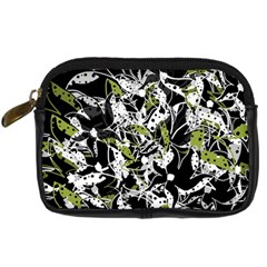 Green Floral Abstraction Digital Camera Cases