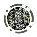 Green floral abstraction Poker Chip Card Guards (10 pack)  Front