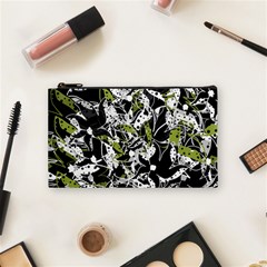 Green Floral Abstraction Cosmetic Bag (small) 