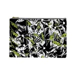 Green floral abstraction Cosmetic Bag (Large)  Front