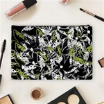 Green floral abstraction Cosmetic Bag (Large)  Back