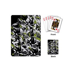 Green Floral Abstraction Playing Cards (mini) 