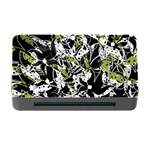 Green floral abstraction Memory Card Reader with CF Front