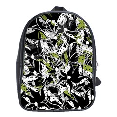 Green Floral Abstraction School Bags (xl) 