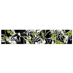 Green Floral Abstraction Flano Scarf (small)