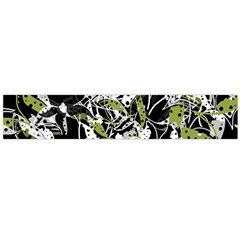 Green Floral Abstraction Flano Scarf (large)