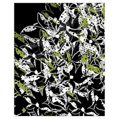 Green Floral Abstraction Drawstring Bag (small)