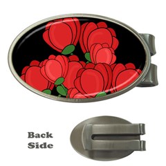 Red Tulips Money Clips (oval) 