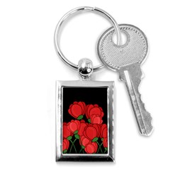 Red Tulips Key Chains (rectangle) 