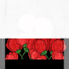 Red Tulips Rectangular Jigsaw Puzzl