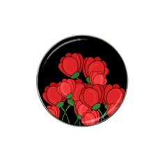 Red Tulips Hat Clip Ball Marker (10 Pack)