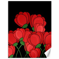 Red Tulips Canvas 36  X 48  