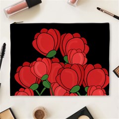 Red Tulips Cosmetic Bag (xl)