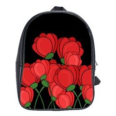 Red Tulips School Bags(large) 