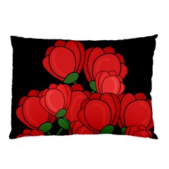 Red Tulips Pillow Case (two Sides)