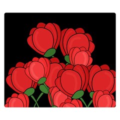 Red Tulips Double Sided Flano Blanket (small) 