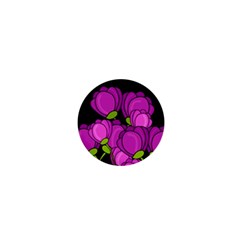 Purple Tulips 1  Mini Buttons by Valentinaart