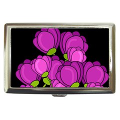 Purple Tulips Cigarette Money Cases by Valentinaart