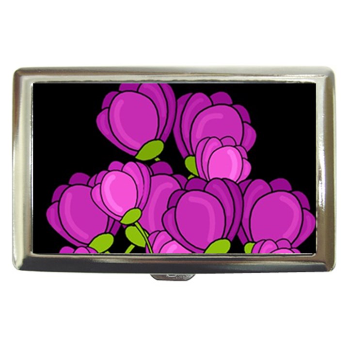 Purple tulips Cigarette Money Cases