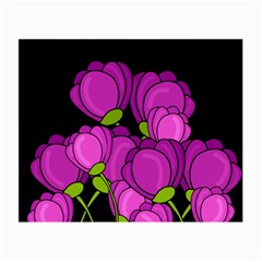 Purple Tulips Small Glasses Cloth