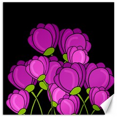 Purple Tulips Canvas 12  X 12   by Valentinaart