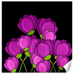 Purple Tulips Canvas 20  X 20   by Valentinaart