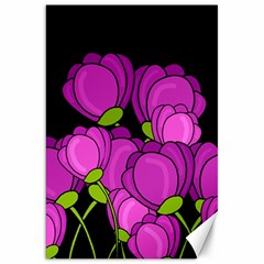 Purple Tulips Canvas 20  X 30  