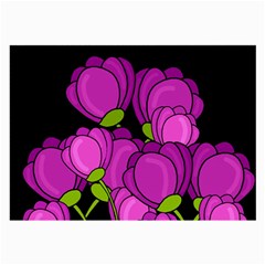 Purple Tulips Large Glasses Cloth