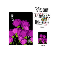 Purple Tulips Playing Cards 54 (mini) 