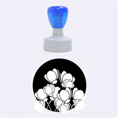 Purple Tulips Rubber Round Stamps (medium)