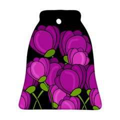 Purple Tulips Bell Ornament (2 Sides) by Valentinaart