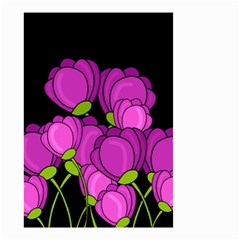 Purple Tulips Small Garden Flag (two Sides) by Valentinaart