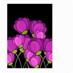 Purple Tulips Large Garden Flag (two Sides) by Valentinaart