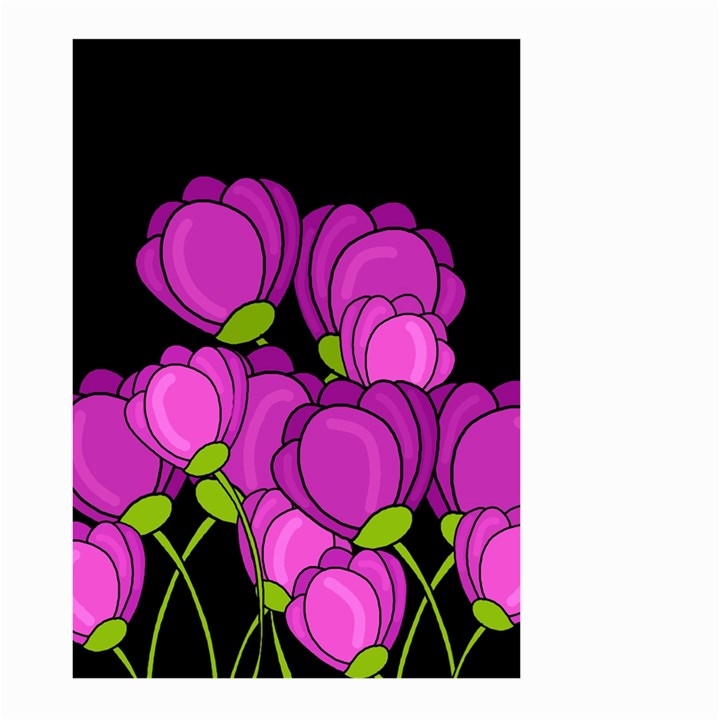 Purple tulips Large Garden Flag (Two Sides)